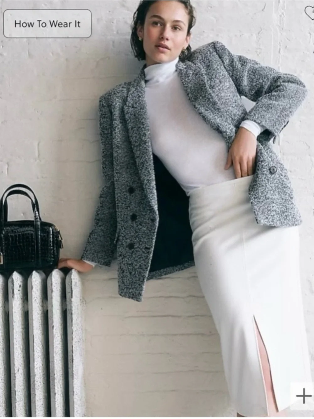J Crew Tissue turtleneck White Long-Sleeve Top